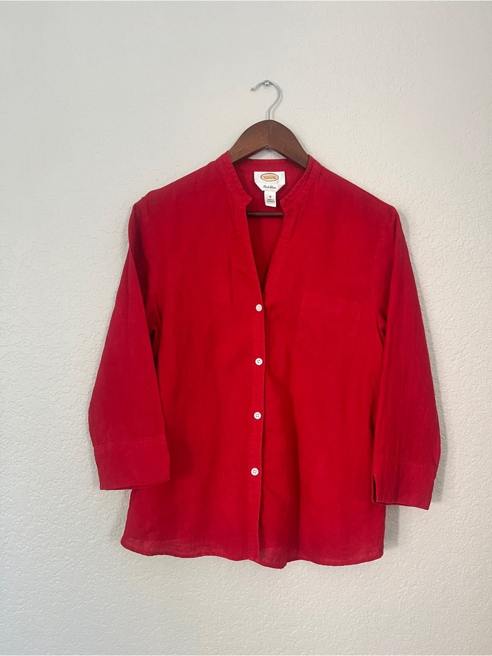 Talbots Red Button-Front Women's Shirt
